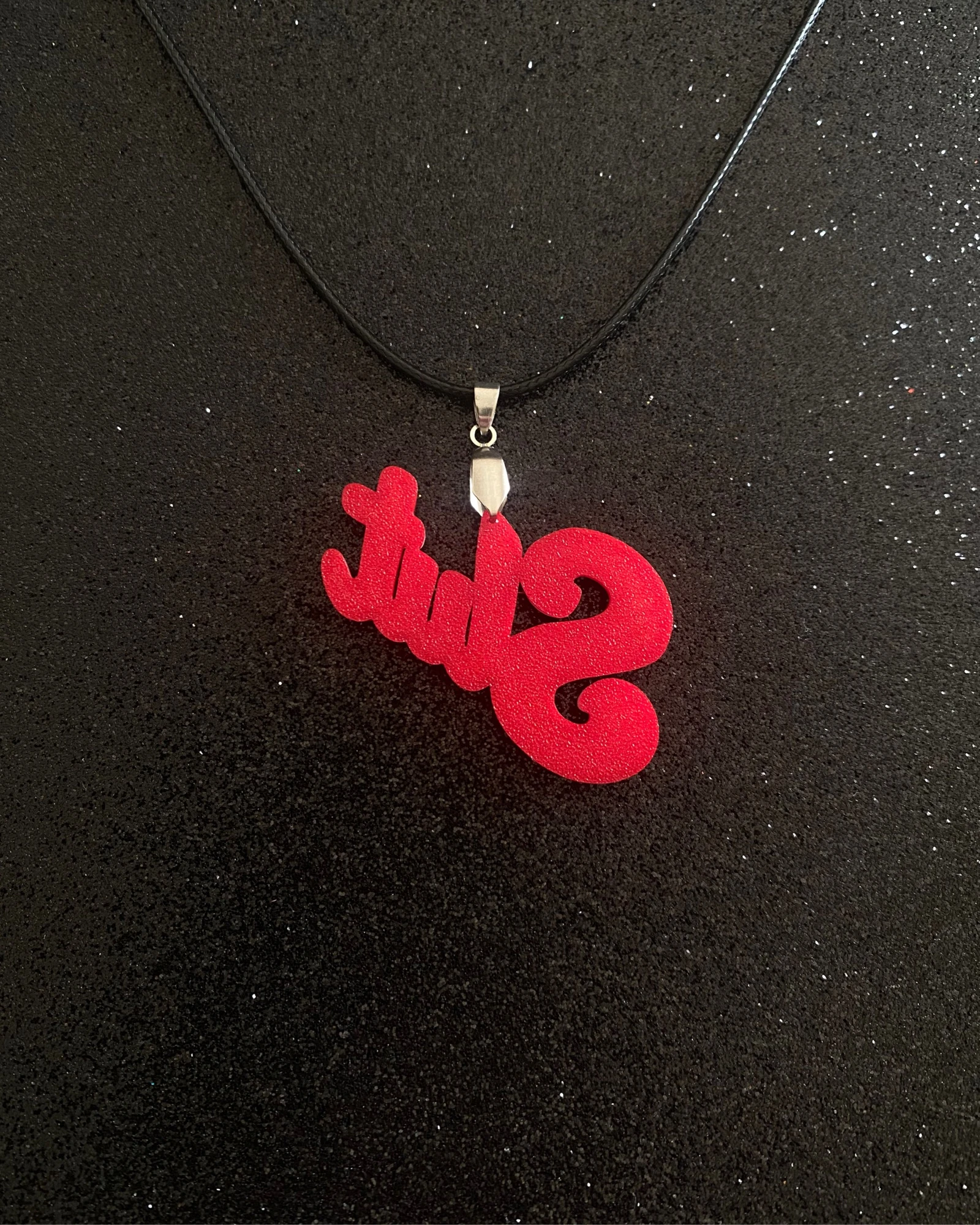 Collar / Pendant "Slut" White & Red 3D - Y2K / Alt / Rave Style – photo 5